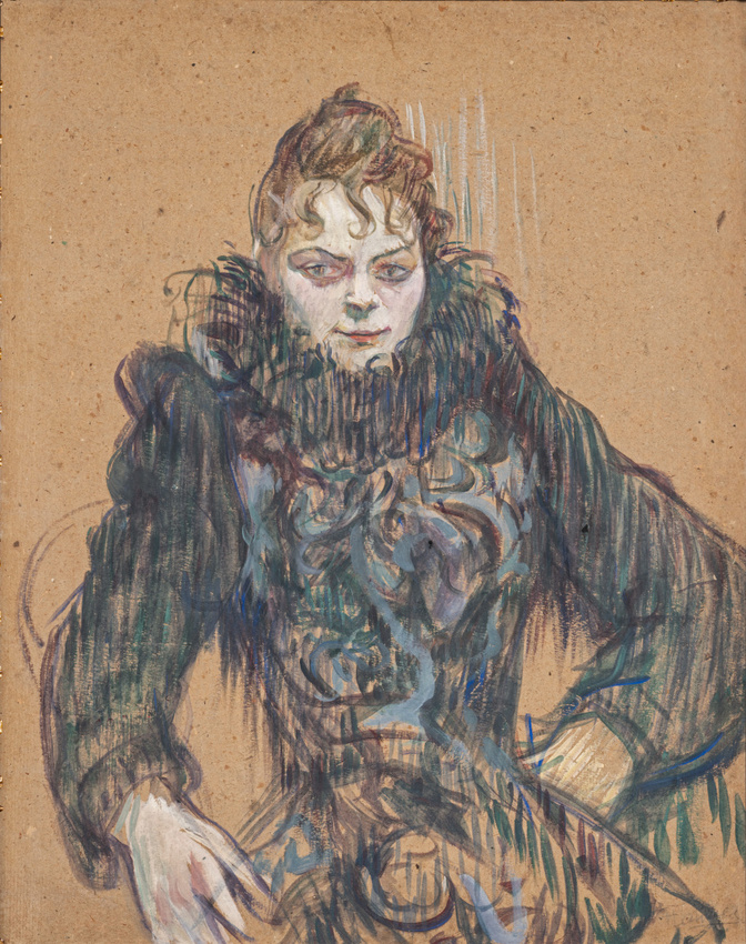 Femme au boa noir
