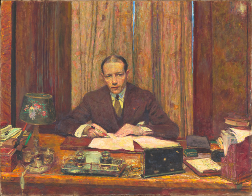 Lucien Rosengart à sa table de travail