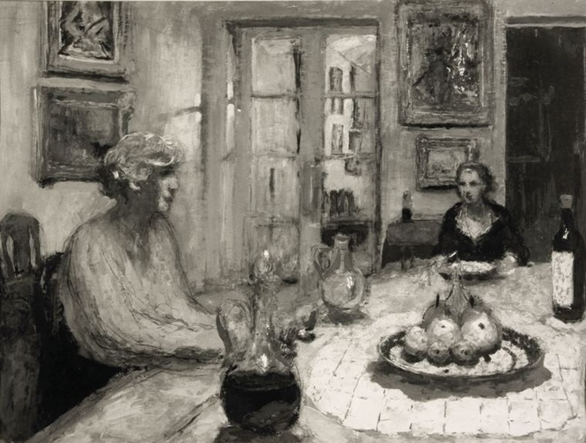 Madame Hessel et Lulu, dans la salle à manger, rue de Naples